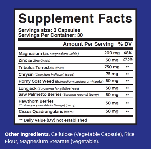 ULTRA MALE SUPPLEMENT FACTS
